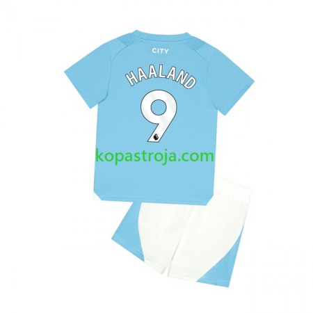 Billiga Fotbollströjor Manchester City Haaland 9 Barn Hemma tröja 2023/24 Kortärmad
